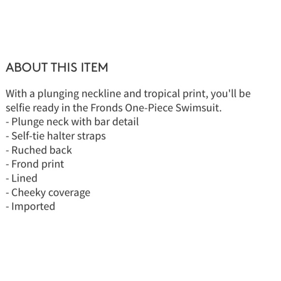 The Bikini Lab Fronds Bathing Suit - Picture 7 of 7